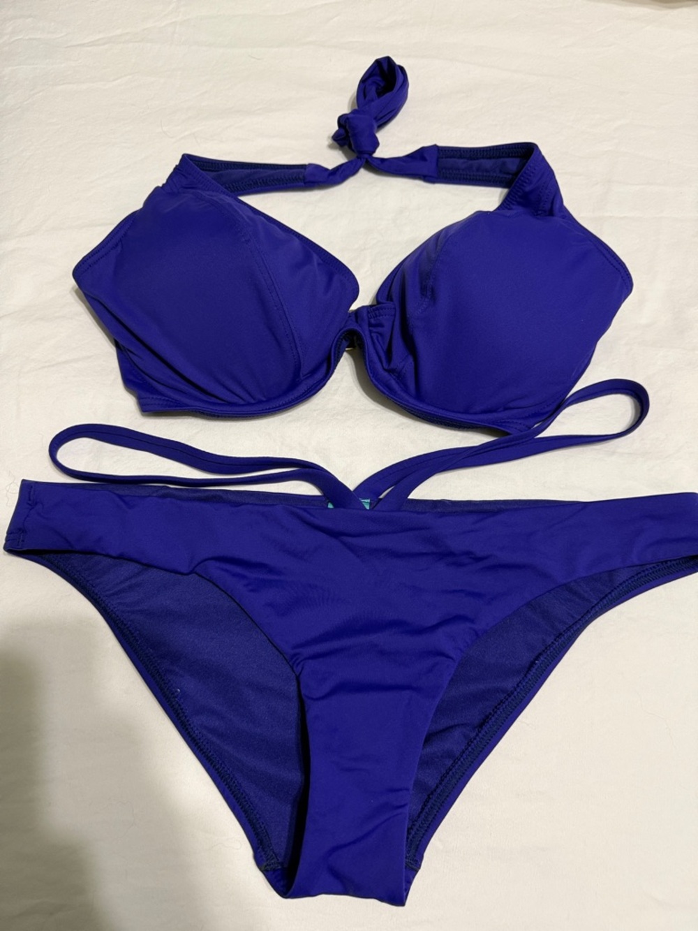 Sunsets Royal Blue Halter Bikini Set